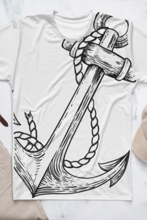Atlantic Anchor All Over Graphic T-shirt