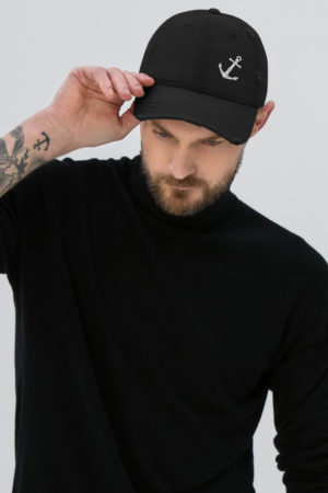 Nautical Anchor Distressed Baseball Cap