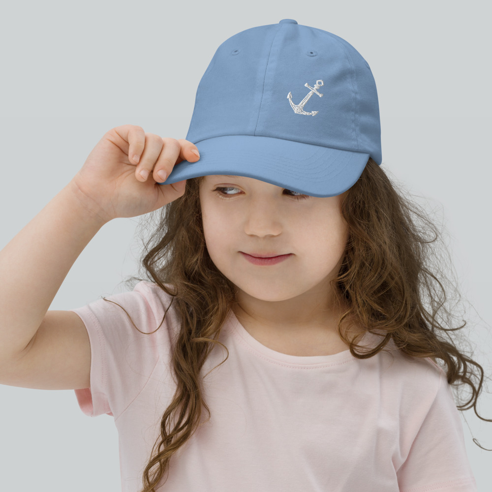 Nautical Anchor Youth Baseball Cap - Image 3