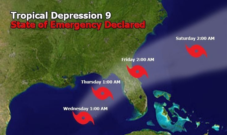 State of Emergency declared for Tropical Storm Nine
