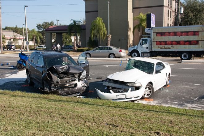 Early morning accident on Citrus Boulevard in Leesburg