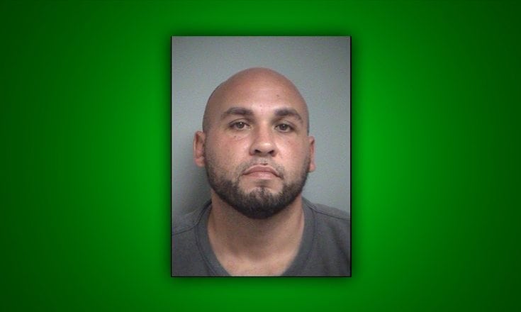 Joel Cruz, 38, was arrested and charged with aggravated domestic battery after allegedly punching his pregnant girlfriend in the stomach.