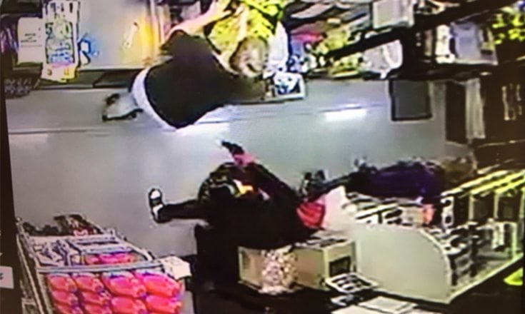 Surveillance footage from Dollar General shows the suspect as he robbed the Coleman store early Tuesday morning while armed with a handgun.