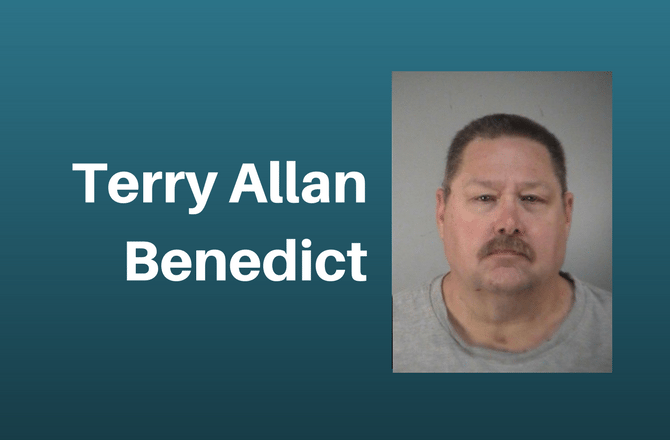 Terry Allan Benedict was arrested after allegedly attempting to meet up with who he believed was a minor for sex.
