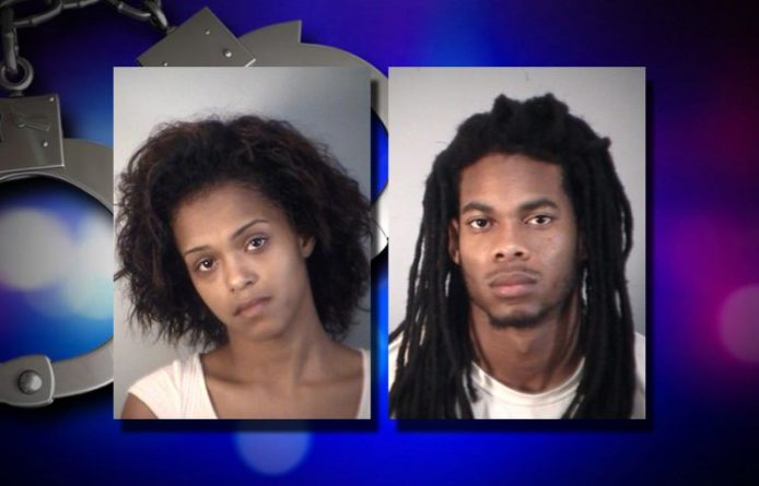 Tatiana Crapps (Left) and Tremain Tyson (Right) were arrested during a traffic stop after attempting to transport two pounds of marijuana from Orlando to Tallahassee.